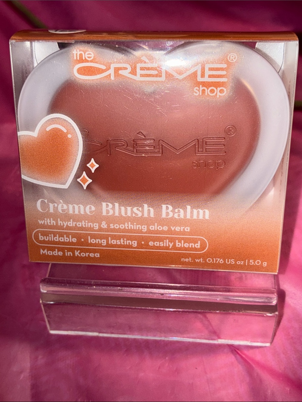 The Crème Shop Peach Blush Balm - Creamy Buildable Pink-Peach Tint